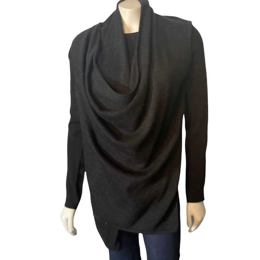 All‎ saints black and gray wool sweater 4